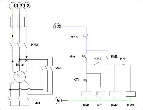 动态接触器接线图（动态接触器接线图解）